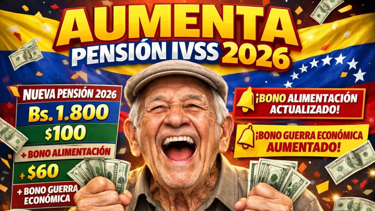 Aumenta la Pensión del IVSS en Febrero 2026: Nuevo Salario, Tabla Actualizada y Bonos Adicionales