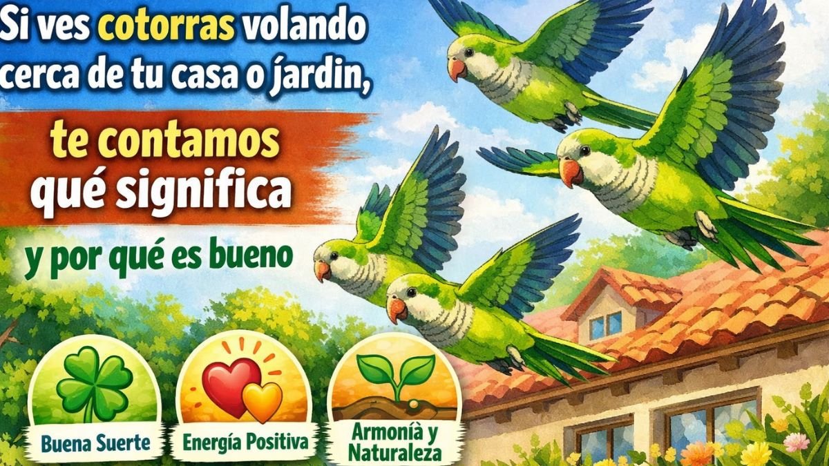 Si ves cotorras volando cerca de tu casa o jardín, te contamos qué significa y por qué es bueno